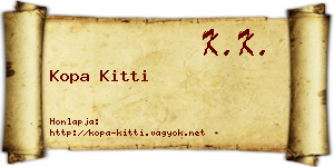 Kopa Kitti névjegykártya